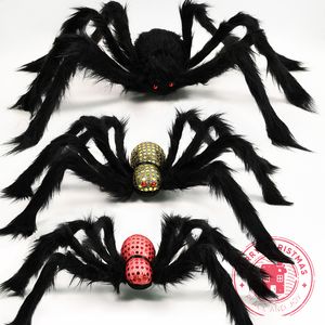 Autres fournitures de fête d'événement 1 / 2pcs 75cm Halloween Spider Decoration Accessoires Simulation en peluche Salle Salle de vacances