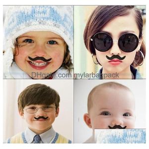 Autres fournitures de fête d'événement 12pcs / set costume d'Halloween fausse moustache moustache drôle barbe moustache pour ADT enfants jouets SL46 Drop Deliver Dhizv