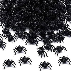 Autres fournitures de fête d'événements 200 pcs réalistes Mini Fake Spider Plastic Spider Bogue effrayante Creepy Gag Gags Trick Toys for Halloween Hanted Outdoor Decor 220829