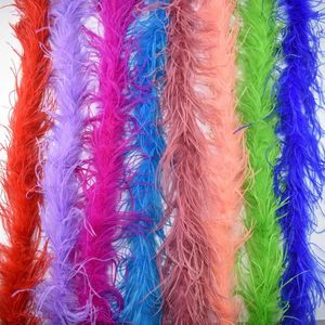 Otros suministros para fiestas de eventos 2 metros / lote Boa de plumas de avestruz blanca Adornos Falda Disfraz Plumas de avestruz esponjosas para manualidades Plumas de boda Decoración Plumas 231114