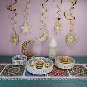 Otros suministros para fiestas de eventos 3pcs / set Productos musulmanes del festival Eid Eid Adha Plating Dinner Plate Tray Ramadan Party Supplies Eid Mubarak Kareem Decoración 230329