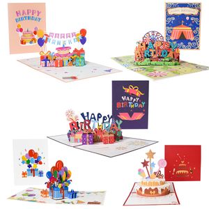 Autre événement Fête Fournitures 5 Pack Anniversaire 3D Cartes De Voeux Cadeau Mixte Conceptions Pop Up Cartes En Vrac pour Maman Enfants Papa 230309