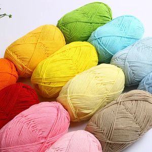 Autres fournitures de fête d'événement 50gset 4ply lait coton tricot laine fil couture teint lanas pour crochet artisanat pull chapeau poupées à bas prix 231124