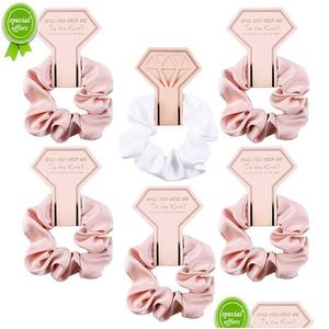 Autres fournitures de fête d'événement 6 / 1pcs Bridesmaid Gift Hair Band liens mariage Bridal Shower Team Bride to Be Decoration Favors Bachelor DHRZ1