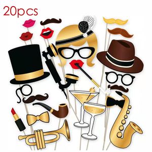 Autres fournitures de fête d'événement 676pcs décoration de mariage amusante Po Booth Props DIY Moustache Lèvres Lunettes Masque Pobooth Accessoires Fournitures de fête de mariage 230824