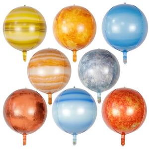 Autres fournitures de fête d'événement 8pcs 22 pouces système solaire ballons d'anniversaire boule de carte du monde sur galaxie planète globe terre espace thème décor 230808
