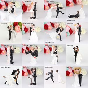 Autres fournitures de fête d'événement Figurines de mariée et de marié Toppers de gâteau de mariage Poupées en résine synthétique Saint-Valentin Décor de fiançailles Anniversaire Figurine Cadeau 230217