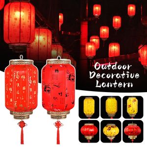 Autre événement fête fournitures Style chinois lanternes suspendues lampe PVC étanche Antique rétro rouge Festival année décor 230701