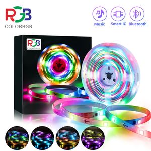 Autres fournitures de fête d'événement Lumière de Noël RGBIC LED Strip Lights IP65 étanche Segmenté DIY ColorChasing effet Rainbow Light Décor pour arbre 231025