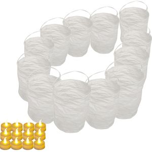 Autres fournitures de fête d'événement DIY Lanterne en papier droite blanche avec bougies LED cylindriques pour Weding Xmas Table Outdoor Hanging Decor 221128