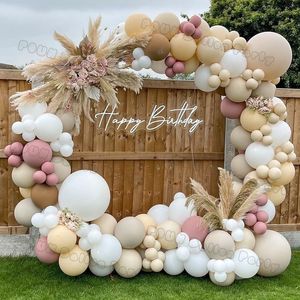 Autre événement Fête Fournitures Double Crème Pêche Boho Ballons Guirlande De Fiançailles De Mariage Décoration Ballon Rose Nude Ballon Arch Global Anniversaire Décor 230608