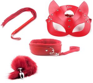 Autres événements Fournitures érotiques Cosplay Whip Eye Mask Metal Anal Pg Tail Sexy Half Face Bdsm couple Toys Sex Toys Performan9326980