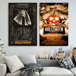 Otro evento Suministros para fiestas Regalo Halloween Michael Myers Película de terror clásica Collage Póster Impresiones Pintura Arte Lienzo Imágenes de pared Sala de estar Decoración para el hogar 230822