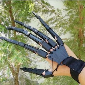 Autres fournitures de fête d'événement Halloween Doigts articulés Scarry Faux doigts Squelette Mains Réaliste Horreur Ghost Claw Props Cosplay Gear Finger Glove Q231010