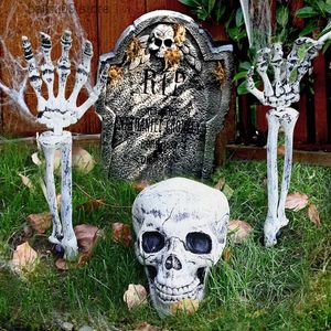 Другие товары для вечеринок Пластиковые украшения ужасов для дома Хэллоуин Крытый сад Патио Открытый Скелет Страшный реквизит Декор T231012