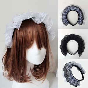 Otros suministros para fiestas y eventos Sweet Lolita Lace Hairband Anime Maid Cosplay Hair Hoop Ribbon Headband Accesorios para mujeres niñas