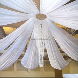 Otro evento Suministros para fiestas Vestido de novia blanco Cortinas de techo Techo Decoración con dosel Dra Tela Cortina de gasa para ceremonia Etapa El D Dhg3N