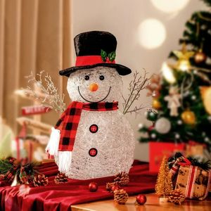 Otros suministros para fiestas de eventos Decoración del año Muñeco de nieve LED que cambia de color Decoraciones para árboles de Navidad Muñeco de nieve con luz preiluminada de 13,4 pulgadas 7 LED iluminado 2024 Eve 231214