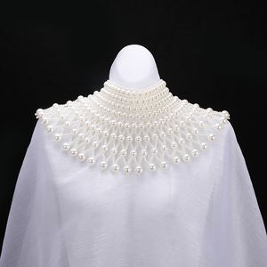Autres autres accessoires de mode Collier de mode robe de mariée en perles accessoires de chaîne d'épaule perles faites à la main marque de conception pour femmes bijoux en gros 230918