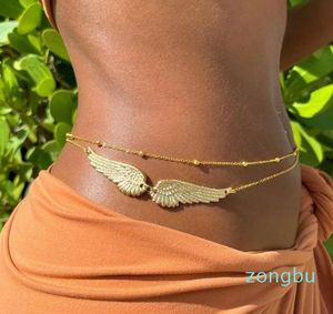 Autres accessoires de mode Sexy Angel Wings Body Bikini Collier Belly Beach Bijoux Accessoires Fille Taille Perles pour femmes