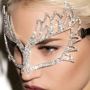 Autres accessoires de mode Stonefans exagéré sexy masque à la main femmes festival visage cristal bal mascarade bijoux 231019