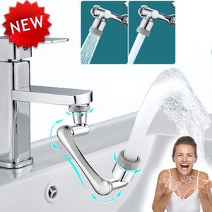 Other Faucets Showers Accs 2 Mode Rotatable Extension Faucet Sprayer Head 1080 Degree Universal Bathroom Tap Extend Adapter Aerator Plastic Faucet Extender 230327
