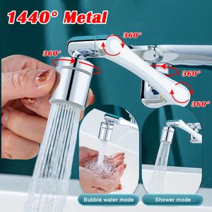 Other Faucets Showers Accs Universal Metal Copper Spray Head Tap Extension 1440° Rotation Kitchen Aerator Extender 1080° 360° Sink Sprayer 230221