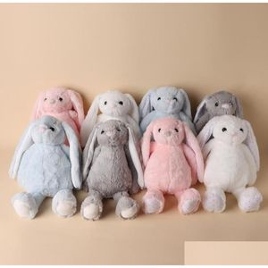 Autres fournitures de fête festives 30cm Sublimation Jour de Pâques Lapin P Longues oreilles Lapins Poupée avec des points Rose Gris Bleu Blanc Lapin Poupée Dhlyd