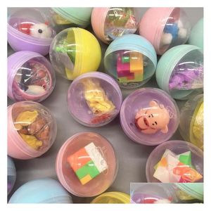 Autre fête des fêtes fournitures 50 mm Pâques torsadées de mélange d'oeufs Capse Ball Child Gift Childrens Blind Box Box Différent surprise Plastic Dhfau