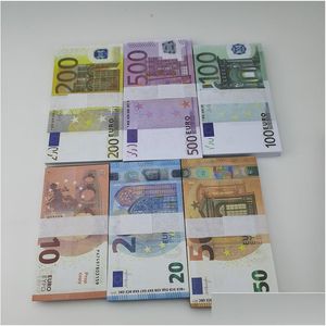 Other Festive Party Supplies 5Pack Movie Money Banknote 5 10 20 50 Dollar Euros Realistic Toy Bar Props Copy Currency Fauxbillets Dhgkw
