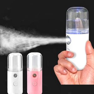 Otros suministros festivos para fiestas Mini Face Stream Beauty Spray Handheld Water Hine Hidratante Nano Ionic Mist Humidifier Sauna Facia Dhise