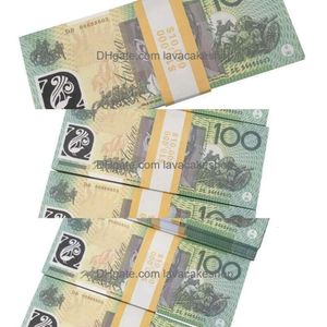 Otros suministros festivos para fiestas Juego de accesorios Dólar australiano 5/10/20/50/100 Aud Billetes en papel Copia en papel FL Imprimir Billete Dinero Falso Movi DhjphRVEIHYEW