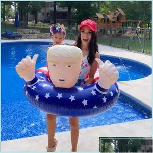 Autres fournitures de fête festive Trump Natation Flotteurs Gonflable Piscine Radeau Flotteur Anneau de natation pour Adts Enfants Drop Livraison Maison Jardin Fe Dhesz