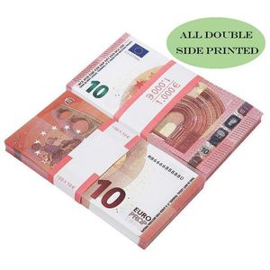 Otros suministros festivos para fiestas al por mayor de alta calidad Prop Euro 10 20 50 100 Copia de juguetes Billetes falsos Billet Película Dinero que parece real DHWSM