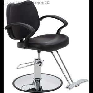 Autres meubles Chaise de salon de coiffure style pompe hydraulique robuste chaise de barbier beauté shampooing chaise de barbier pour coiffeur femme homme Q240129