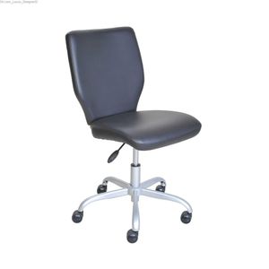 Otros muebles Mainstays Silla de oficina con respaldo medio y ruedas de color a juego Cuero sintético gris Q240129