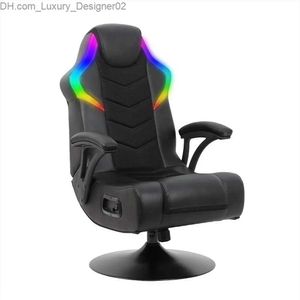 Autres meubles X Rocker Nemesis RGB Audio Pedestal Gaming Chair Black Mesh 31,89 X 26,97 X 40,94 Mobilier de bureau Chaise d'ordinateur Chaise de jeu Q240129