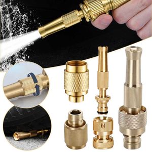 Other Garden Supplies Brass High Pressure Sprinkler Adjustable Gardening Irrigation Spray Gun Quick Connector Car Wash Water Gun Nozzle Garden Tool G230519