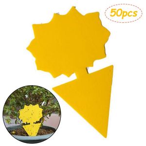 Otros suministros de jardín Trampa de casa verde impermeable 50PCS Insecto amarillo pegajoso de larga duración