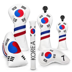 Autres produits de golf Drop Head couvre Corée Patriotism Set pour Iron Driver Fairway Hybrid Blade Putter Alignment 230413