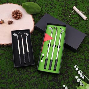 Otros productos de golf Juego de bolígrafos Mini regalo de bola de escritorio que incluye Putting Green, 3 palos, bolas y juegos de escritorio con bandera, escuela de oficina 231023