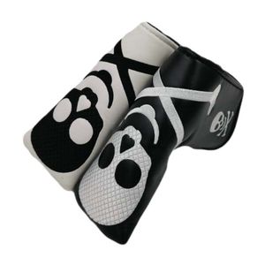 Otros productos de golf Cubierta de cabeza de golf impermeable Patrón de calavera Cierre magnético Hoja unisex Putter Mallet Headcover Protector Accesorios 230627