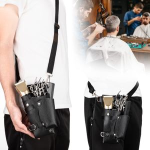 Outros Cuidados com o Cabelo Salon Stylist Bolsa de Cinto de Ferramentas de Cabeleireiro Profissional Bolsa de Ferramentas de Cabeleireiro Barbeiro Tesoura Pente Coldre Cinto Bolsa de Couro PU 230114