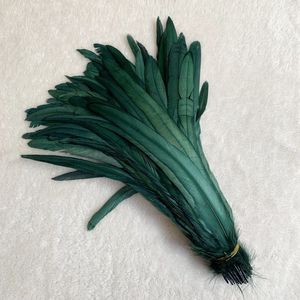 Other Hand Tools Wholesale Rooster Tail Feathers Blackish Green 100pcs 25-45cm Natural Plumes Beige DIY Cock Clothing Jewelry Accessories Party 230810
