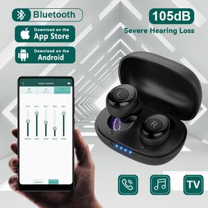 Other Health Beauty Items Bluetooth Hearing Aids Rechargeable Aid Wireless Mini APP Adjustable Sound Amplifier Invisible Mobile Phones Audifonos 230728