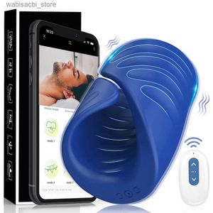 Otros artículos de belleza de la salud Bluetooth Pene Vibrator for Men Masturbator Machine Pene Delay Glans Glans Massager Masculino para adultos L49