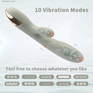 Autres éléments de beauté de la santé Wosilicone Clitoral Vagin Stimulation Vibrator Girls chauffant le lapin vibrateur G Masseur Spot Adult Toys L49