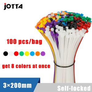 Autres appareils ménagers 3200mm taille 100pcs sac multicolore slef verrouillage nylon câble cravate rapidement bundle plastice boucle fil enveloppe 231018