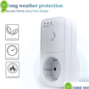 Otros electrodomésticos para el hogar Matic Protector de voltaje Socket S Ac 220V Power Surge Safe EU Plug Refrigerador Proteger Drop Delivery Garden DHH3C