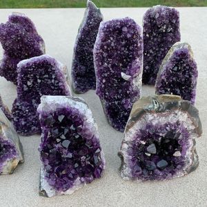 Other Home Decor Natural Amethyst Geode Quartz Cluster Crystal Specimen Energy Healing 230327